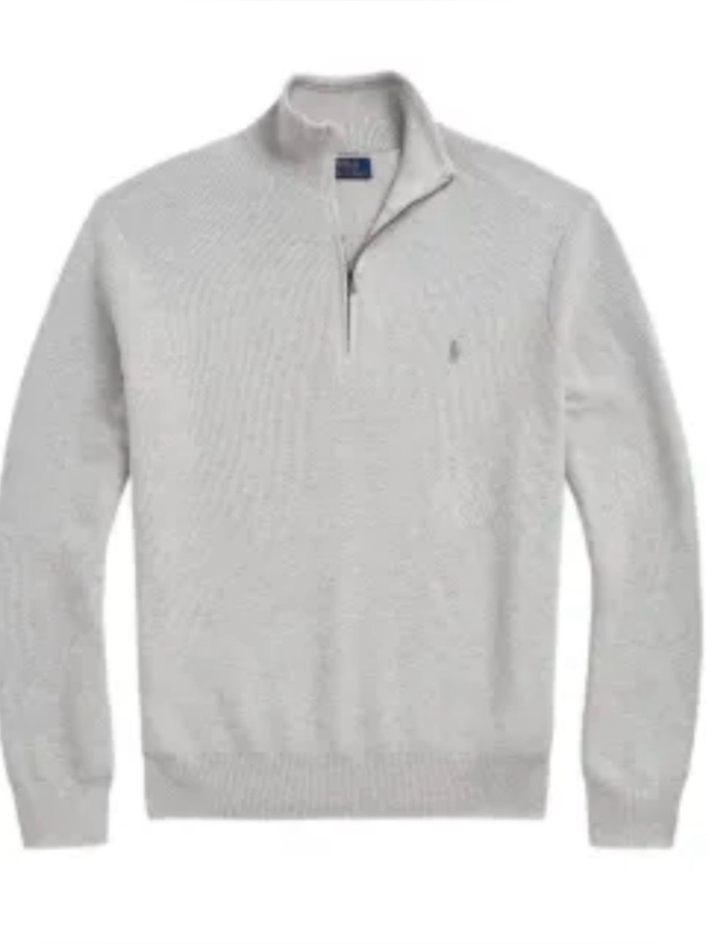 Ralph Lauren Polo Quarter Zip Sweater Estate Pullover Gray Size 2xlt